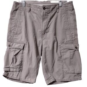 Levi Strauss & Co. Cargo Shorts W33 Medium Men's 6 Pockets Casual Khaki Denim #.